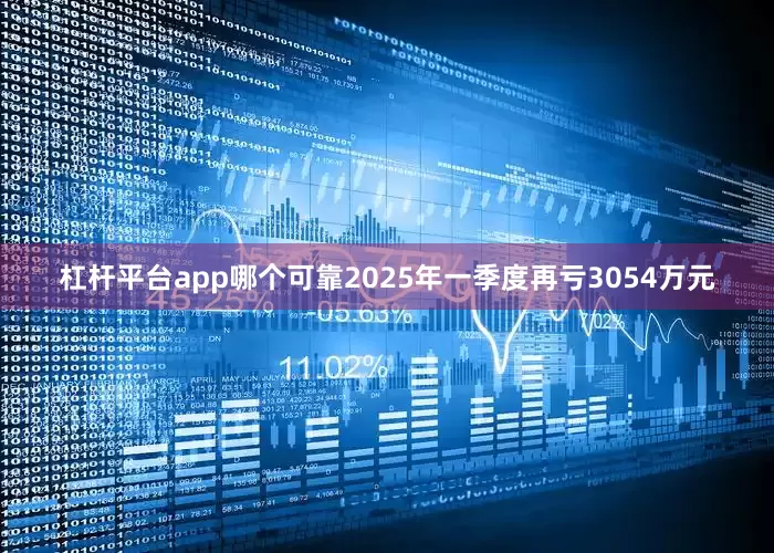 杠杆平台app哪个可靠2025年一季度再亏3054万元